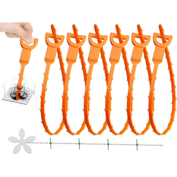 Drain Unblocker Tools 7PCS Sink Unblocker Tool Plumbing Snake, Drain Hair Remover Sink and Drain Unblocker Drain Weasel, Reusable Sewer Cleaning Hook Clog Remover for Kitchen Bathroom Bathtub Shower