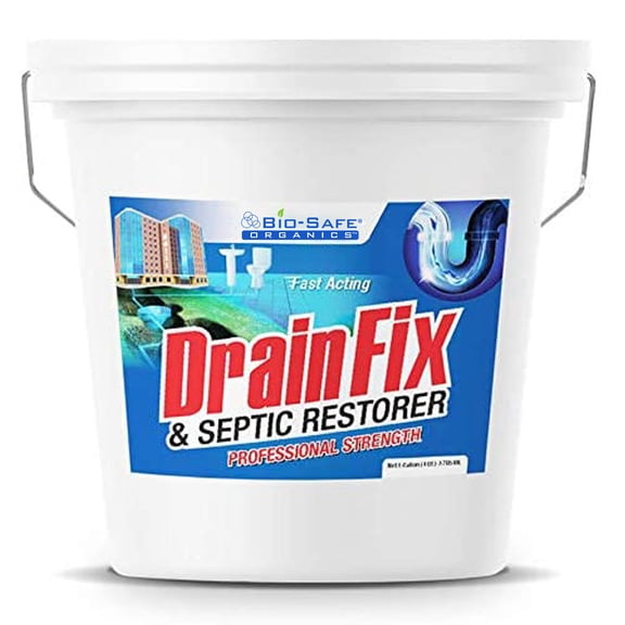 DrainFix & Septic Restorer -5 Gal Maximum Patented Strength Formula - Septic Tank Treatment Fast Acting, Commercial, Residential Hotel & Restaurant Grease Trap Treatment - Exxon Valdez - Grease