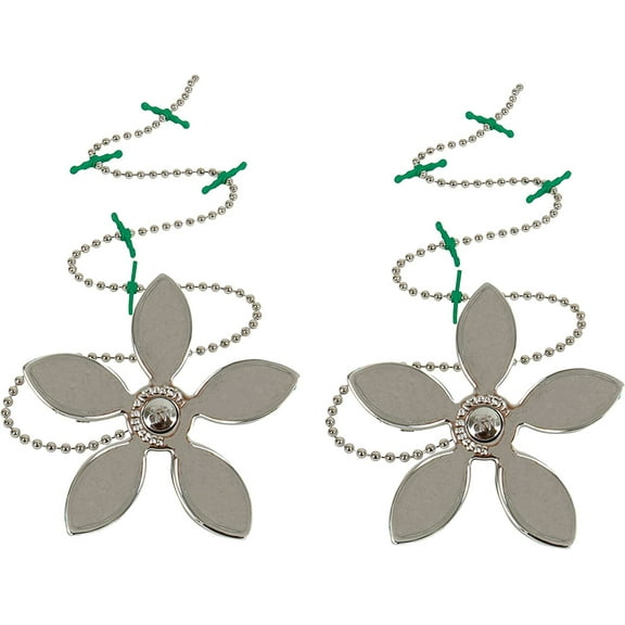 DrainWig 1776A12-AMZ Shower Drain Protectors as Seen on Shark Tank, Disposable Hair Catchers, Flower, Silver, Pack of 2