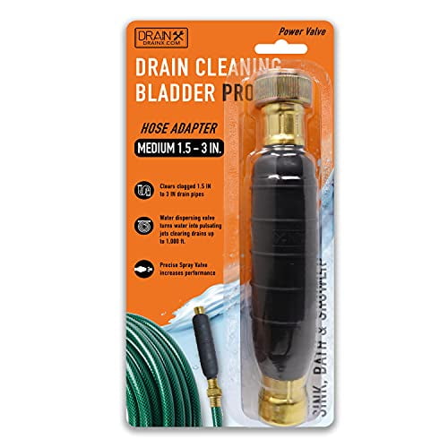 DrainX Hydro Pressure Drain Cleaning Bladder Pro Fits 1.5" to 3