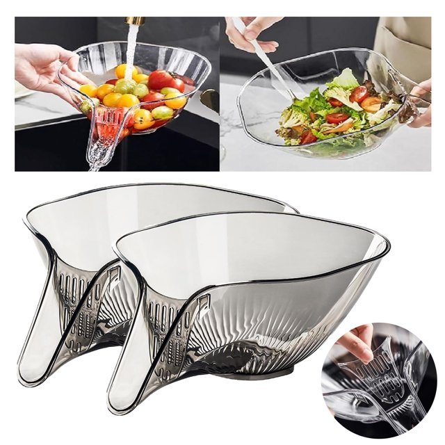 Drainage Basket Funnel, 2024 New Multifunctional Plastic Draining Bowl