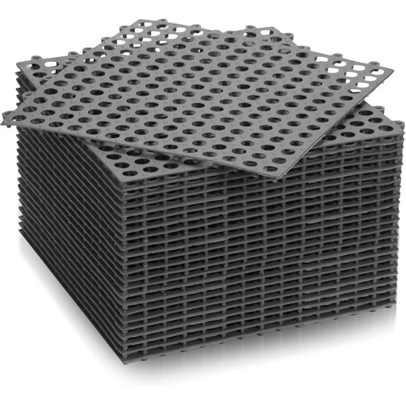 Drainage Interlocking Tiles Drain Holes Non-Slip Drainage Mats for Pool, Kitchen, Shower, Patio Pet Areas