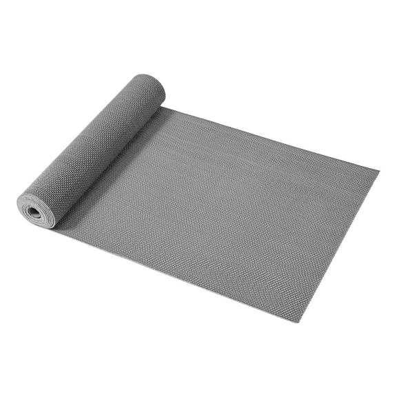 Drainage Mat 3 x 16.4 ft PVC Non-Slip Commercial Floor Mat, Hollow Wet Area Water Drain Splash Matting for Indoor Outdoor Restaurant Swimming Pool Patio Bathroom Washroom Gray