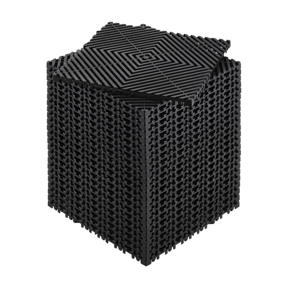Drainage Mats, 12'x12' Interlocking Floor Tiles, 24-Pack Heavy Duty PP Garage Floor Mats, Non-Slip Water Drainage Mats for Kitchen, Garden, Outdoor