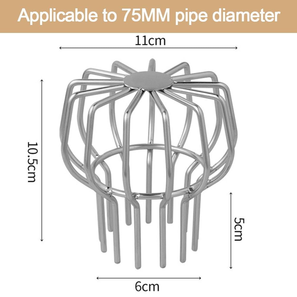 Drainage Plumbing Fitting Outdoor Leaf Debris Trap Downpipe Strainer