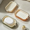 thumbnail image 1 of Drainage Soap Dish with Double Layer Soap Box for Bathroom Countertop and Shelf, 1 of 9