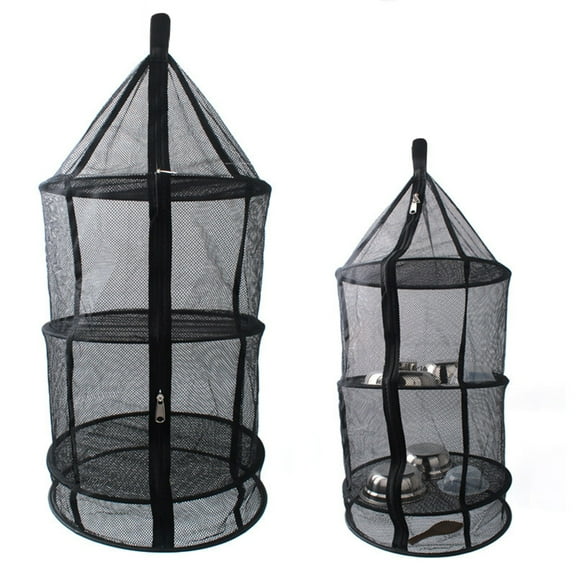 COOPHYA Foldable Circular Clothes Drying Net with Mesh Fabric, 1PC Portable Outdoor Laundry Drying Rack