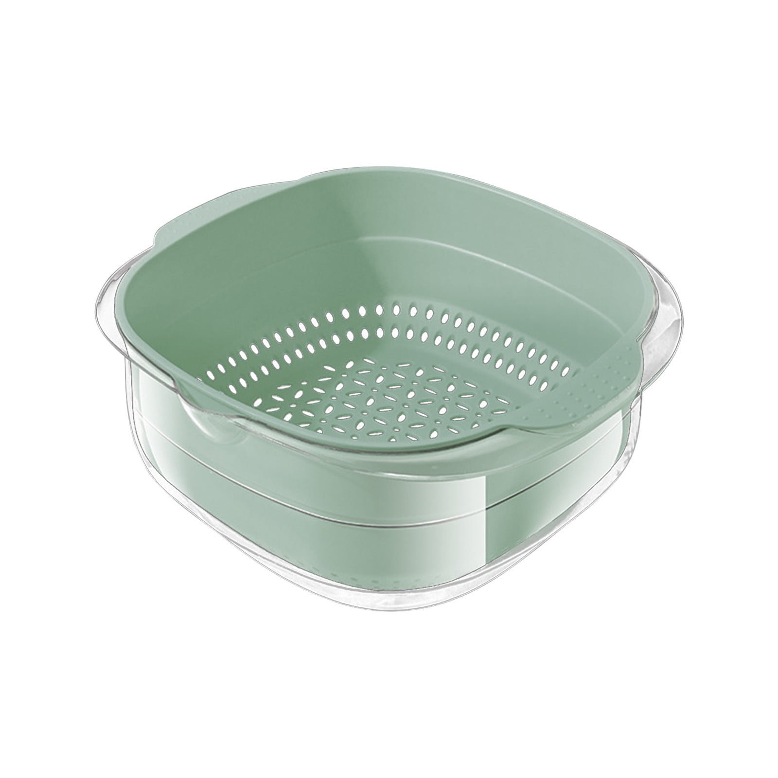 Drainer Basket Qwtwty Double Layer Drainage Basket, Vegetable Water ...