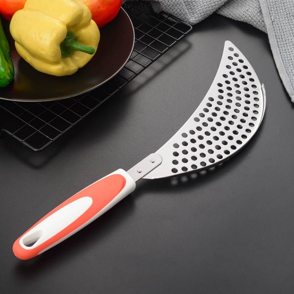 Drainer Pasta Pot Strainer Stainless Steel Strainer Handle Easy To Use For Pasta Rice， 36cm， Purple