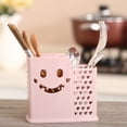 thumbnail image 1 of Draining Cutlery Caddy, Tableware Storage Bucket with Round Holes, Compact Kitchen Utensil Drainer, Countertop Silverware Organizer for Home and Outdoor Camping Use, 1 of 6