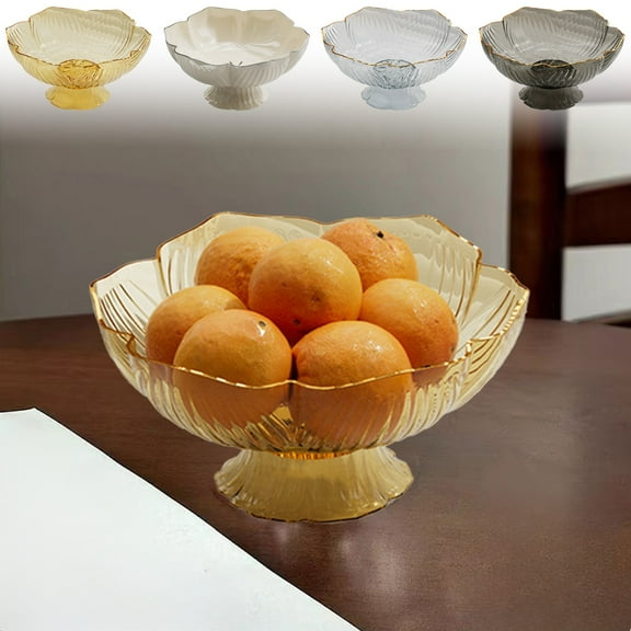 Draining Fruit Basket - Plastic Serving Tray with Raised Edges - Multi-Functional Kitchen Organizer for Fresh Produce and Snacks