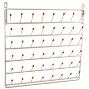 Draining Rack, 48 Pegs 2.75 Inch Pegs - Wall Mountable, Vinyl Coated Steel - For Labware - Eisco Labs