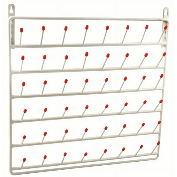 Draining Rack, 48 Pegs (2.75 Inch Pegs) - Wall Mountable, Vinyl Coated Steel - For Labware - Eisco Labs