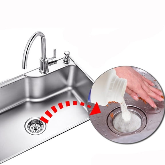 Drains Cleaner - Powerful Drains Cleaner Suitable for Kitchen Sinks Bathroom Drains and Washbasins Quickly Dissolves Grease and Blockages 60g