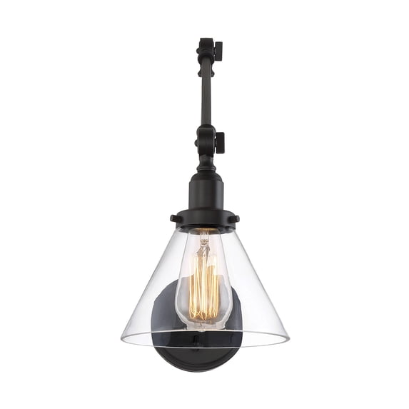 Drake 1-Light Adjustable Wall Sconce in English Bronze
