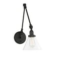 thumbnail image 1 of Drake 1-Light Adjustable Wall Sconce in Matte Black, 1 of 6
