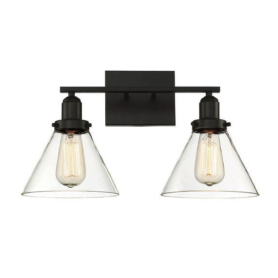 Drake 2-Light Bathroom Vanity Light in English Bronze