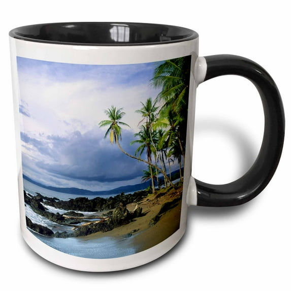 3drose, Drake Bay, Corcovado Np, Costa Rica - Sa22 Cbe0002 - Christopher Bettencourt, 11oz Two-tone Black Mug