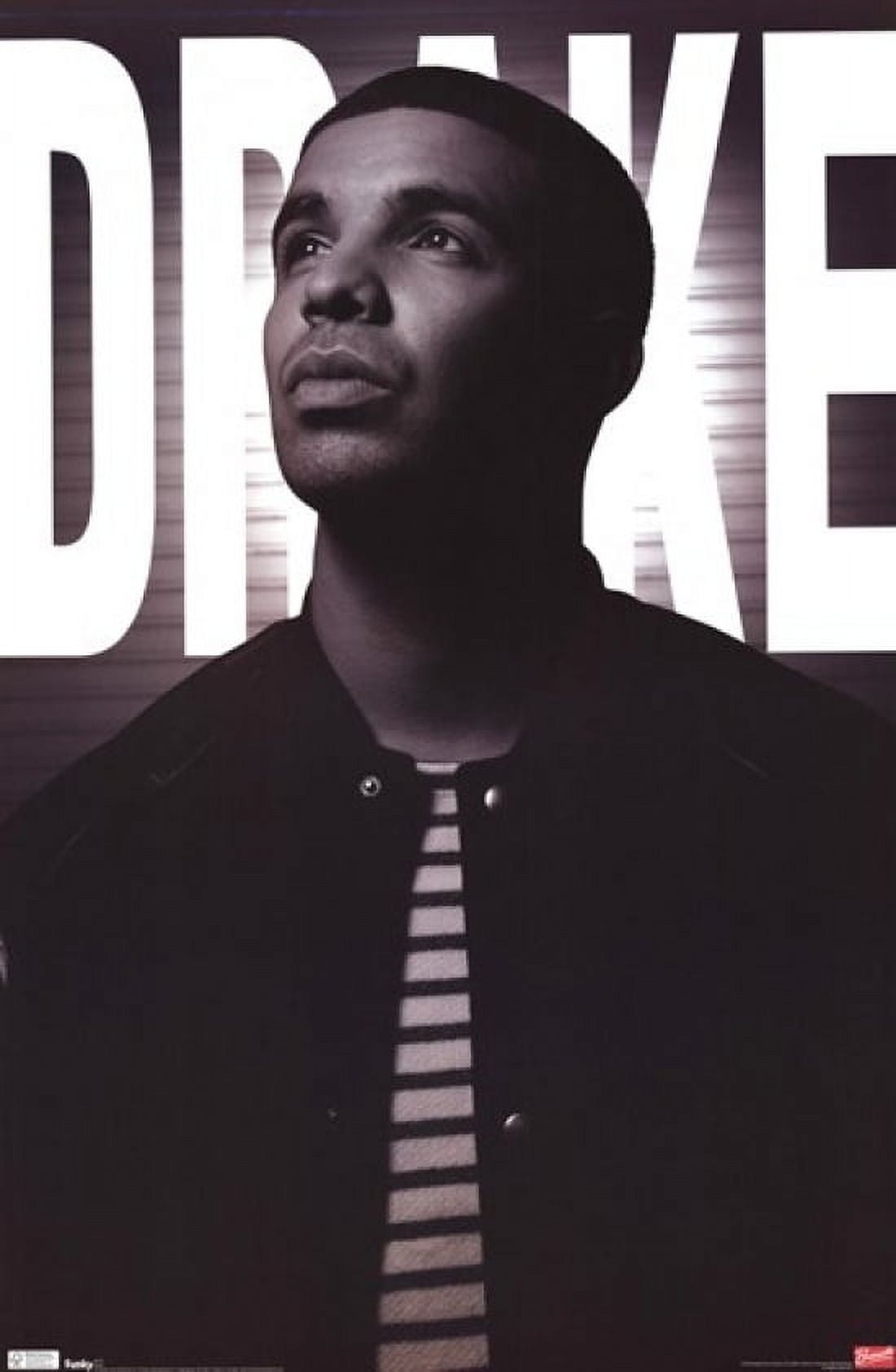 Drake - Black & White Laminated Poster (24 x 36)