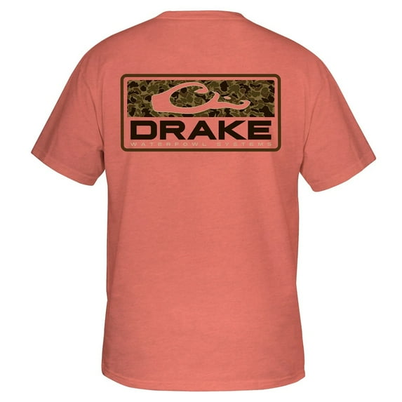 Drake Clothing Company Men's Old School Bar Pocket Shirt Salmon 2XL
