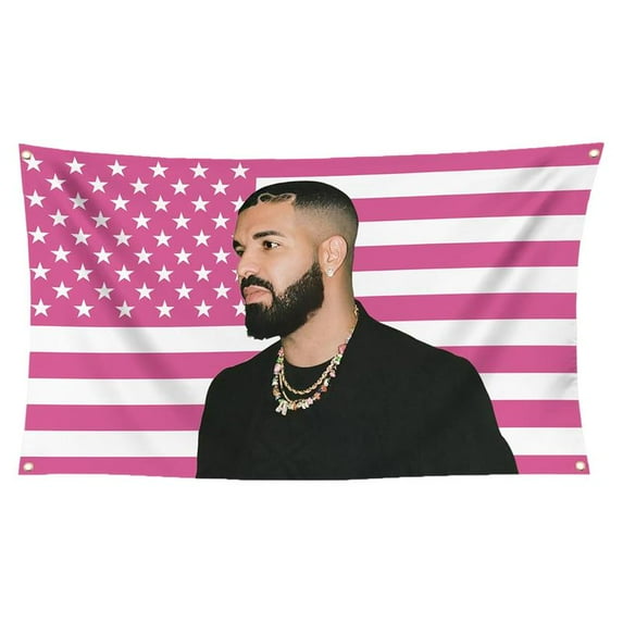Drake Flag Polyester Banner Funny Flags with Grommets for College Dorm Room Wall Decor Gifts