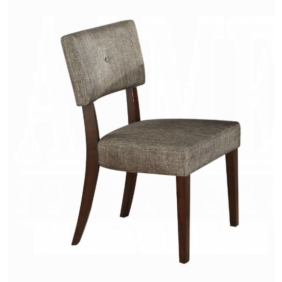 Drake Gray Fabric & Espresso Finish Side Chair (Set of 2)