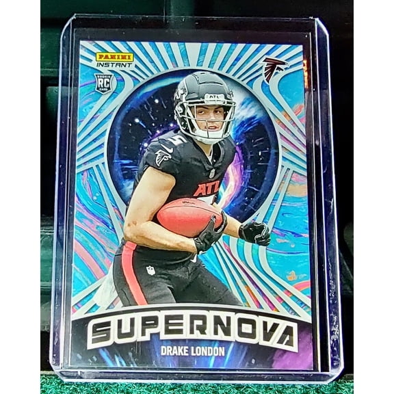 Drake London 2022 Panini NFL Instant Supernova #2 Rookie Football Card 1/1523