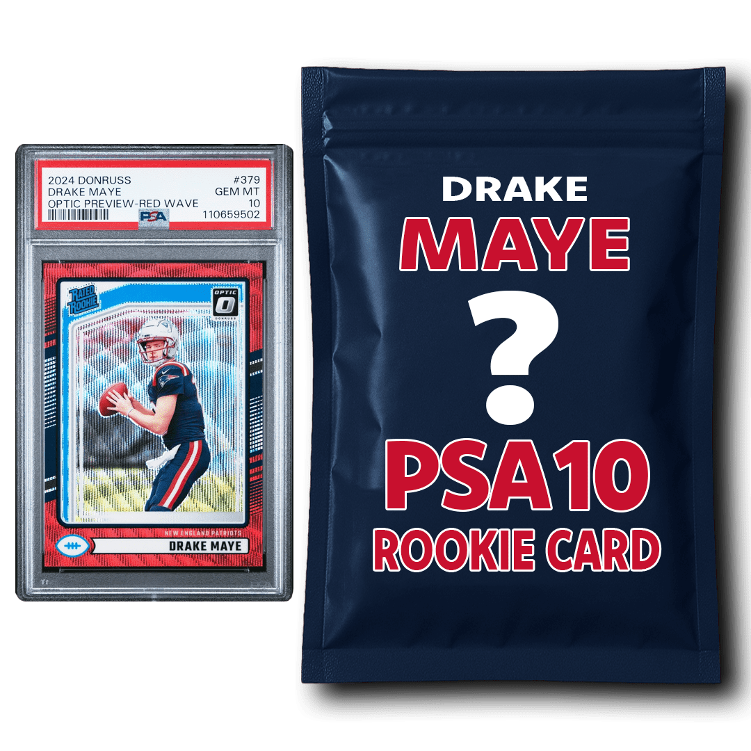 Drake Maye PSA 10 Graded Football Rookie Card Mystery Pack