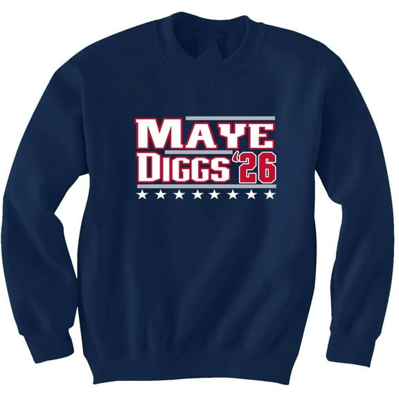 Drake Maye Stefon Diggs 2026 New England Crew Neck Sweatshirt