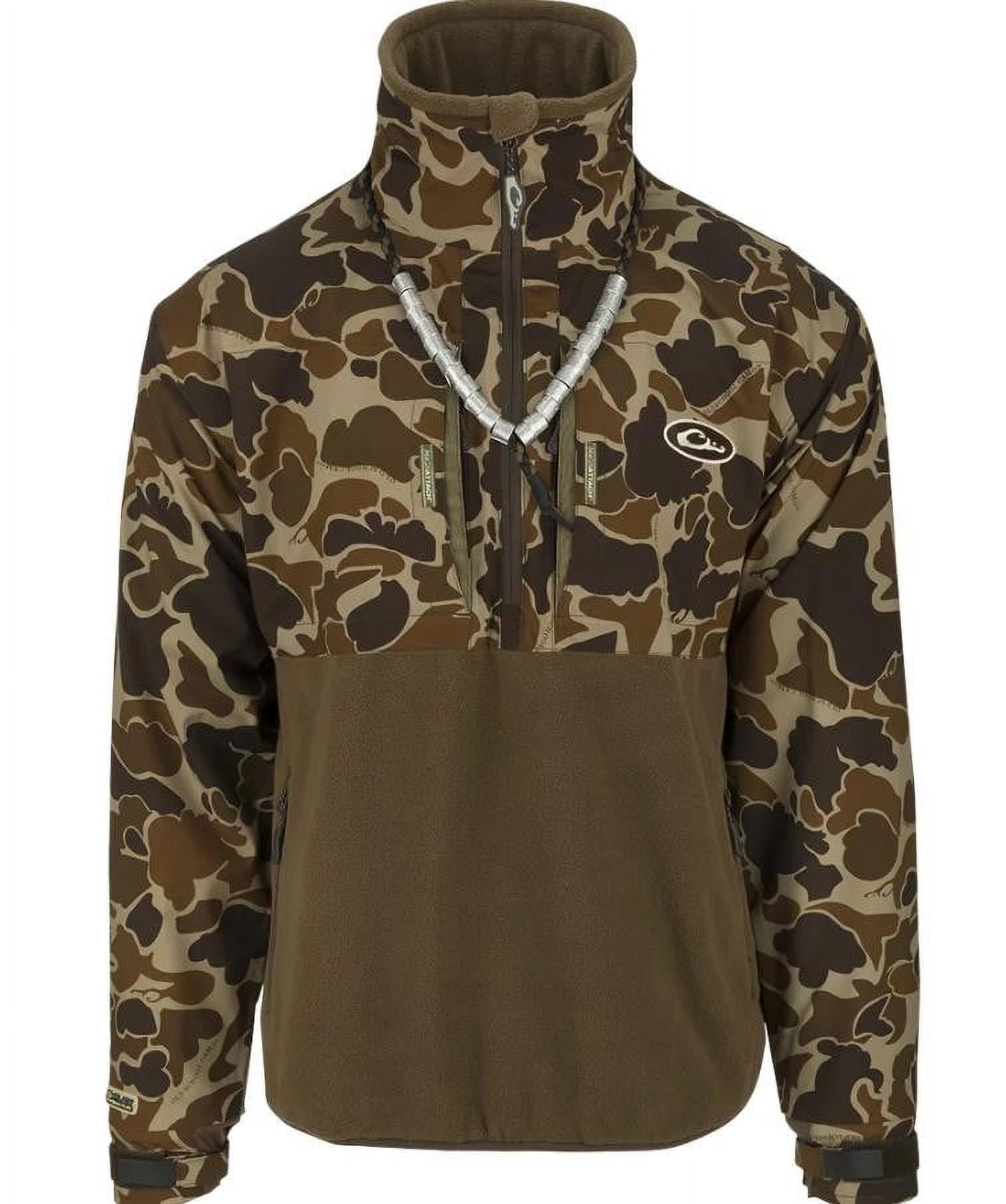 Drake Waterfowl MST Guardian Eqwader Flex Fleece 1/4 Zip Hunting Jacket ...