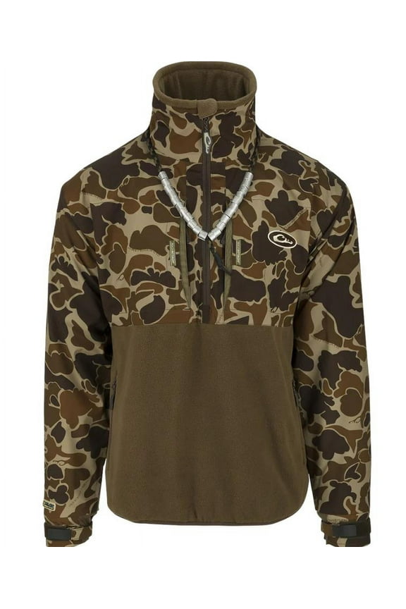 Drake Men's Guardian Flex Fleece Eqwader Quarter Zip Jacket Old School XL