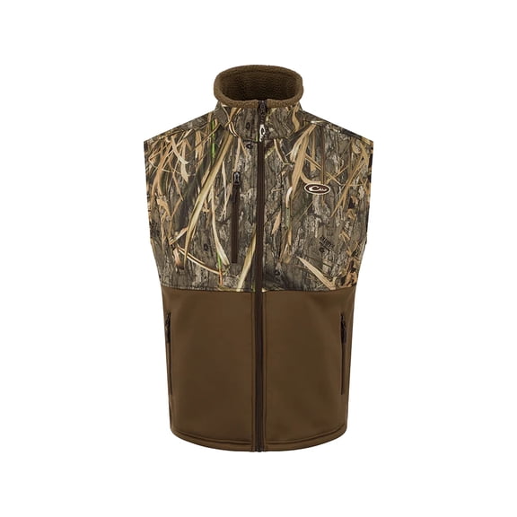 Drake Men's MST Hole Shot Eqwader Vest Mossy Oak Habitat Large