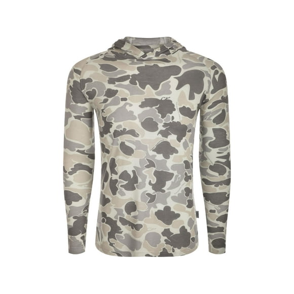 Drake Men's Hunter Creek Old School Bamboo Hoodie Old School Gray XL