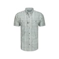 thumbnail image 1 of Drake Men's Hunter Creek Window Pane Plaid Short Sleeve Shirt Monument Grey Medium, 1 of 4