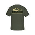 thumbnail image 1 of Drake Men's Logo Short Sleeve Crew Neck T Shirt Kalamata Olive Light Heather 2XL, 1 of 1