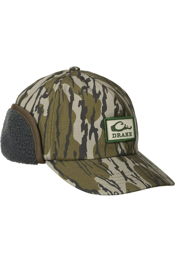 Drake Men's MST Flap Hat Mossy Oak Original Bottomland One Size Fits Most