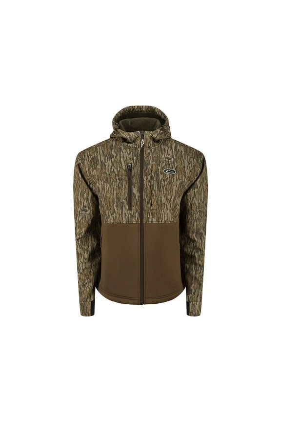 Drake Men's MST Hole Shot Eqwader Jacket Mossy Oak Bottomland 2XL