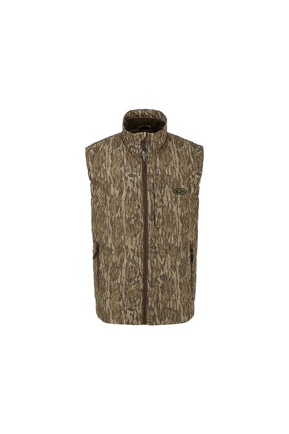 Drake Men's MST Synthetic Down Pack Insulated Vest Mossy Oak Bottomland Medium