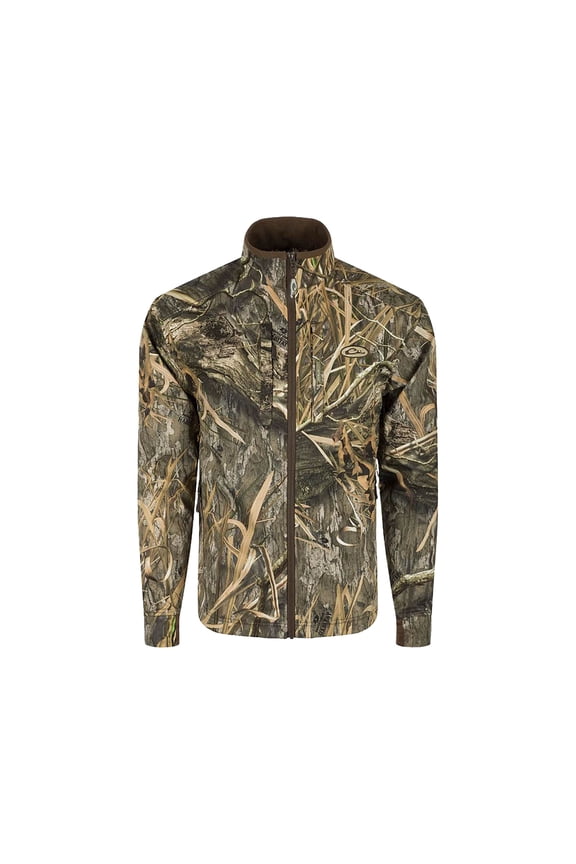 Drake Men's MST Windproof Softshell Jacket Mossy Oak Shadow Grass Habitat 2XL