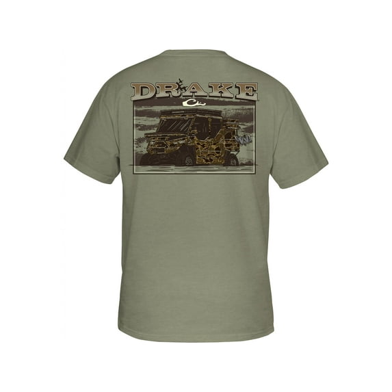 Drake Men's Mud Cart T Shirt Sage Light Heather XL