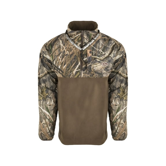 Drake Men's Quarter Zip Refuge Eqwader Jacket Mossy Oak Shadow Grass Habitat Large