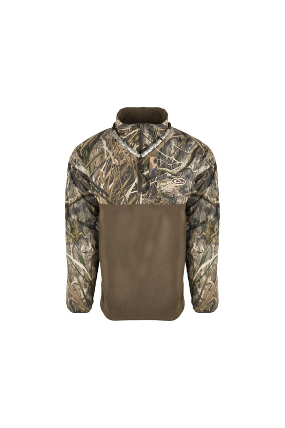 Drake Men's Quarter Zip Refuge Eqwader Jacket Mossy Oak Shadow Grass Habitat XL