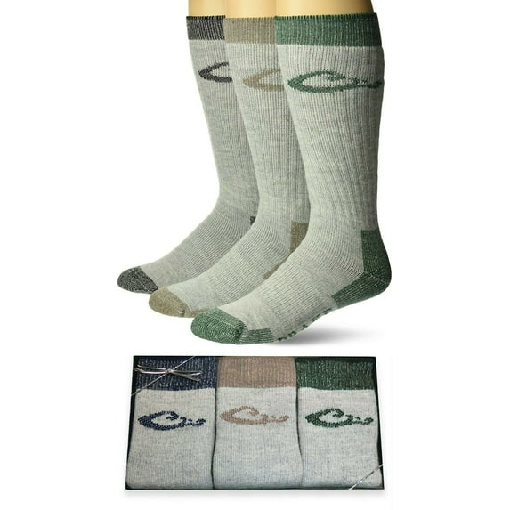 Drake Mens Socks, Gift Box Merino Wool Crew Boot Socks, 3 Pairs