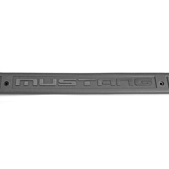 Drake Muscle Cars E5ZZ-6113208-BM Door Sill Plates with Mustang Logo Black Pair