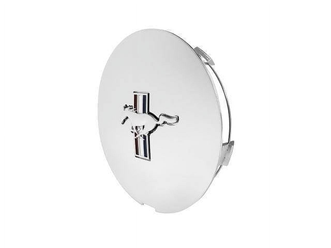Drake Muscle Cars F1ZZ-1130-AC Pony Wheel Hub Cap Running Horse & Tri-Bar Chrome