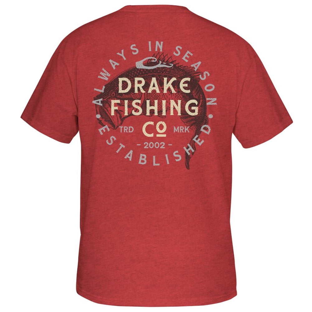 Drake Performance Fishing Vintage Bass Short Sleeve T-Shirt 
