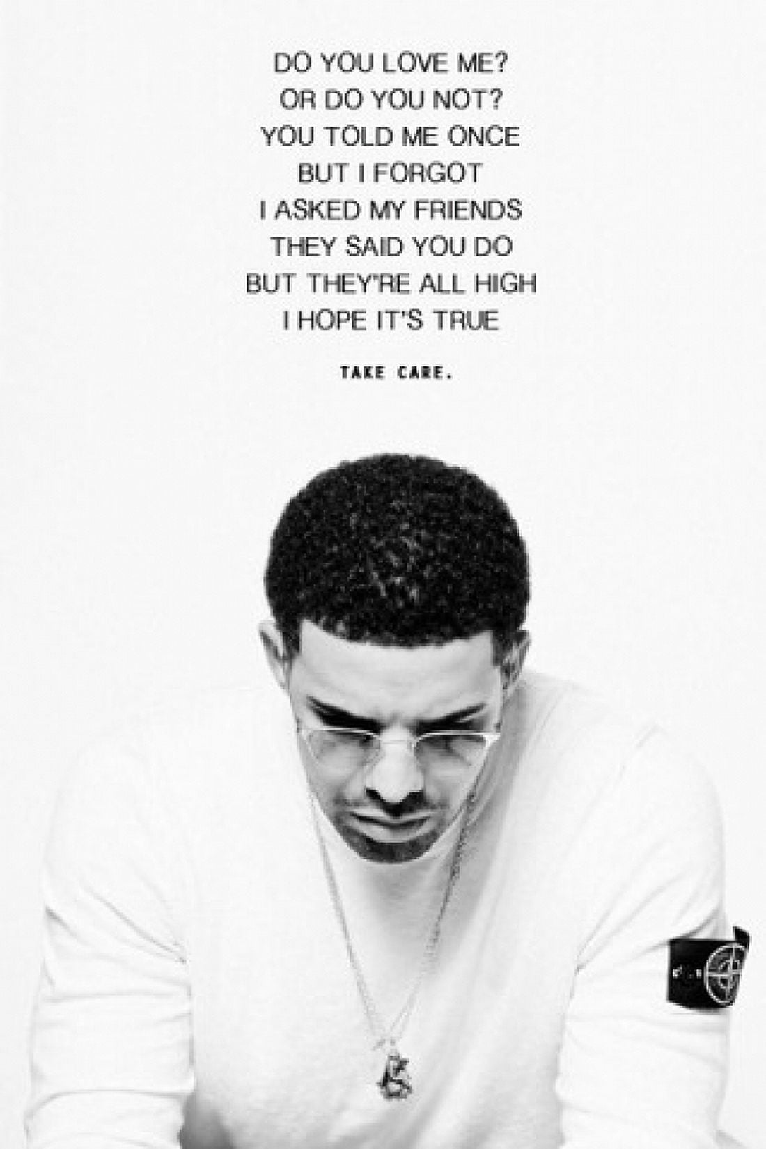 Drake Quote Laminated & Framed Poster (24 x 36)