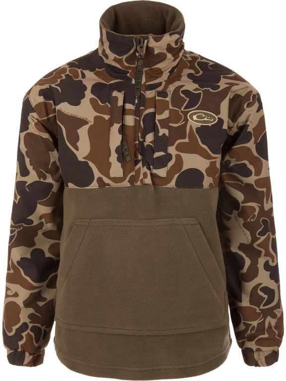 Drake Unisex Youth's MST Eqwader 1/4 Zip Outdoor Jacket Old School Sz 10
