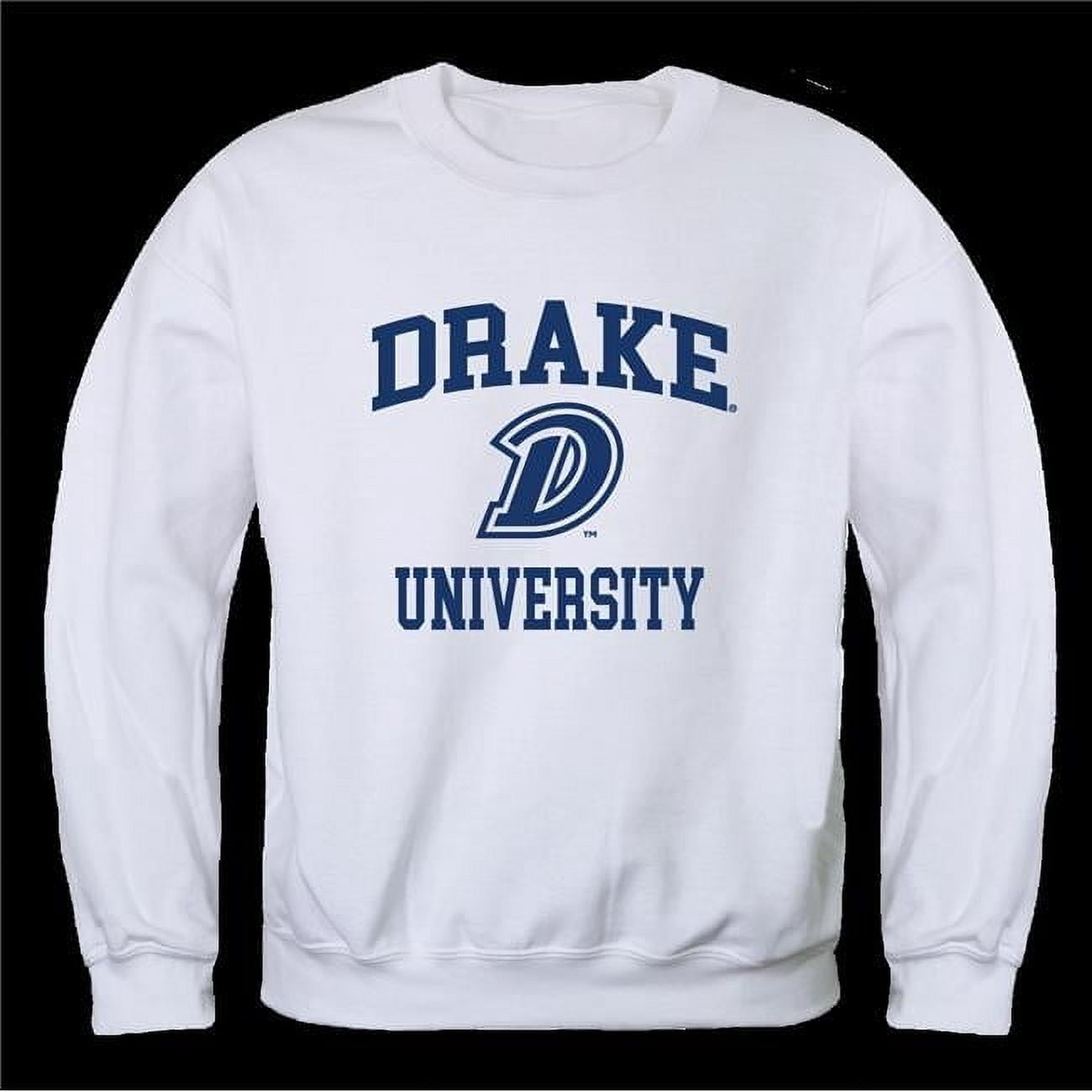 Drake University Bulldogs Seal Crewneck Sweatshirt, White - Extra Large ...