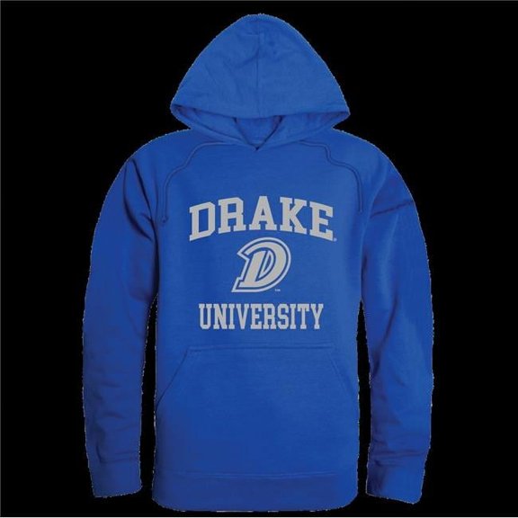 Drake University Bulldogs Seal Hoodie, Royal - Extra Large